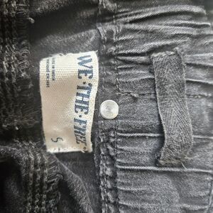 We The Free Dark Charcoal Cargo Pants In Denim